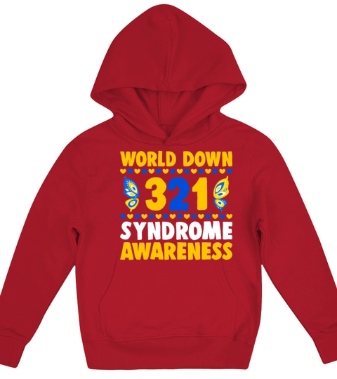 321 World Down Syndrome Awareness Kids Hoodie