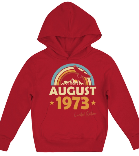 50th birthday vintage august 1973 limited edition Kids Hoodie