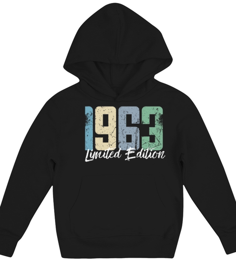 60 Years Vintage 1963 Retro 60th Birthday Kids Hoodie
