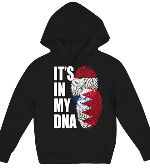 Bahraini And Dutch Mix Heritage DNA Flag Kids Hoodie