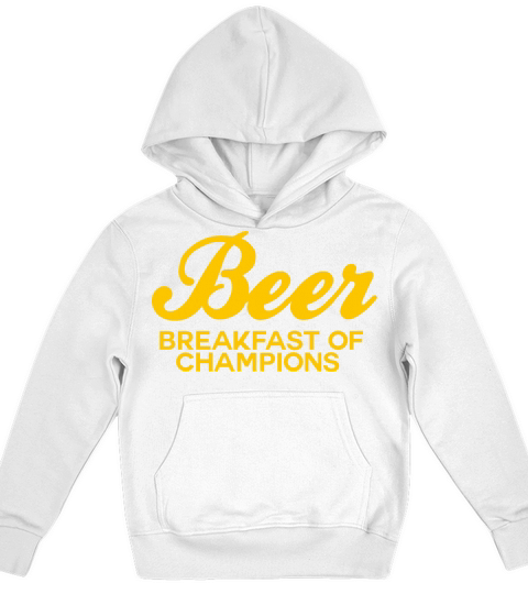 Beer Breakfast Of Champions Vintage Inspired Funny Kids Hoodie