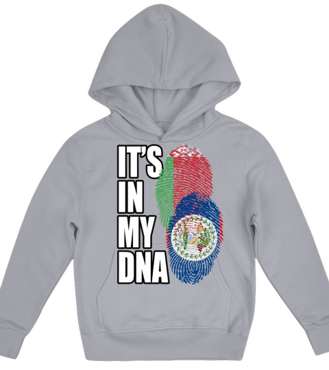 Belizean And Belarusian Mix Heritage DNA Flag Kids Hoodie