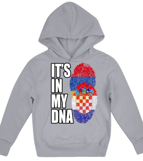 Croatian And Armenian Mix Heritage DNA Flag Kids Hoodie