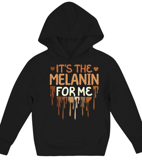 Dripping Colors Melanin Pride Black History Month Kids Hoodie