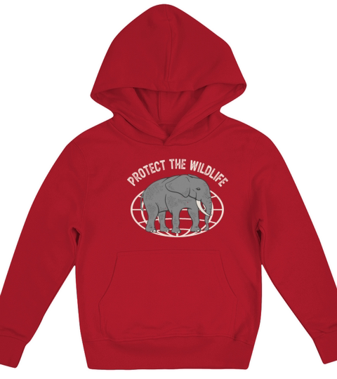 Elephant Protect The Wildlife Ecologist Kids Hoodie