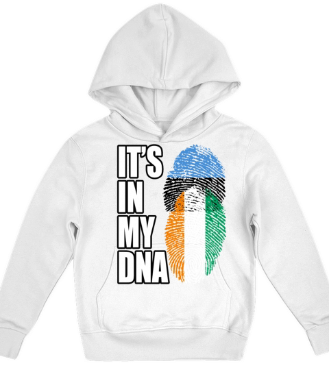 Estonian And Ivorian Mix Heritage DNA Flag Kids Hoodie