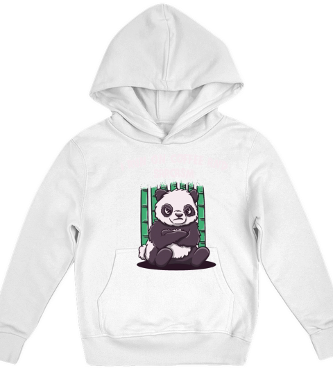 I Run on Coffee and Sarcasm Funny Coffee Lover Hum Kids Hoodie