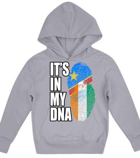 Ivorian And Congolese Mix Heritage DNA Flag Kids Hoodie