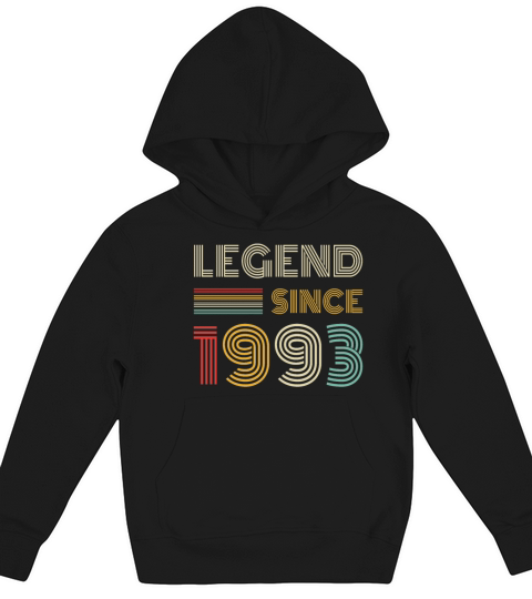 Legend Since 1993 Retro 30th Birthday Gift Kids Hoodie