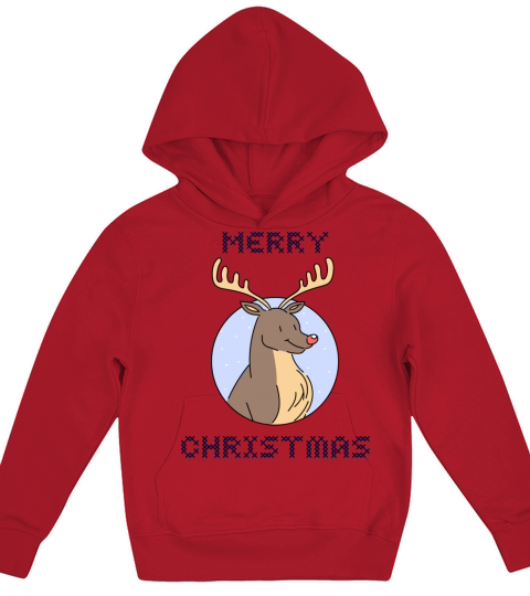 Merry christmas happy holidays gift deer Kids Hoodie