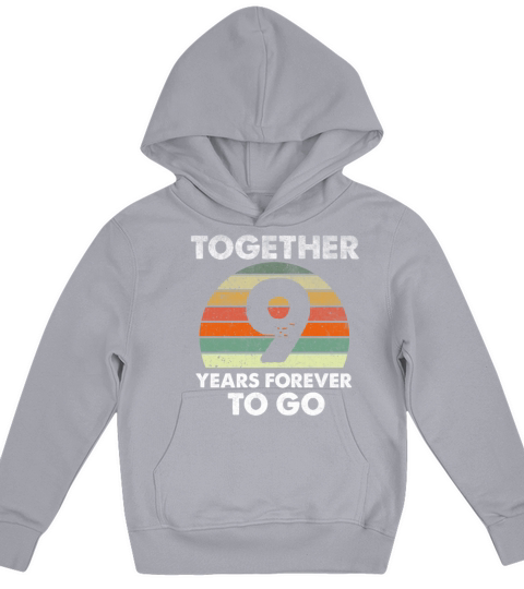 Nine Years Wedding Anniversary Vintage Kids Hoodie
