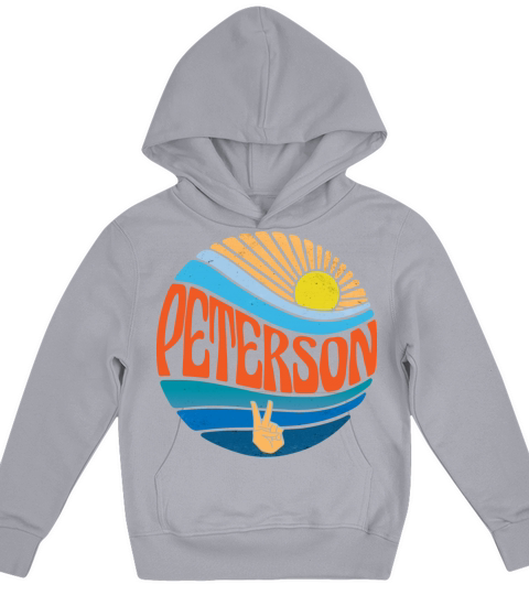 Peterson Shirt Vintage Sunset Peterson Groovy Tie Kids Hoodie