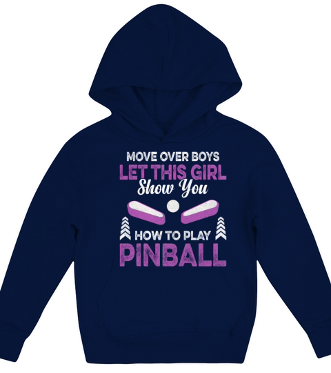 Pinball Machines Retro Vintage Arcade Game Lovers Kids Hoodie