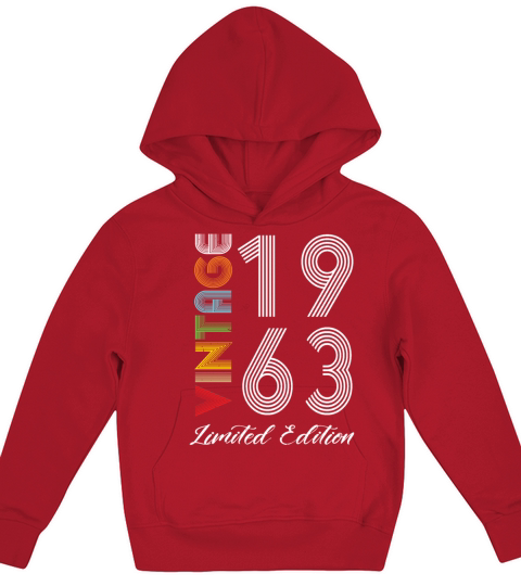 Vintage 1963 Vintage Birthday Retro Vintage Kids Hoodie