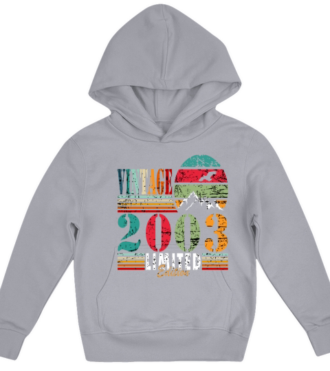 Vintage 20th Birthday 2003 Sports Gift Kids Hoodie