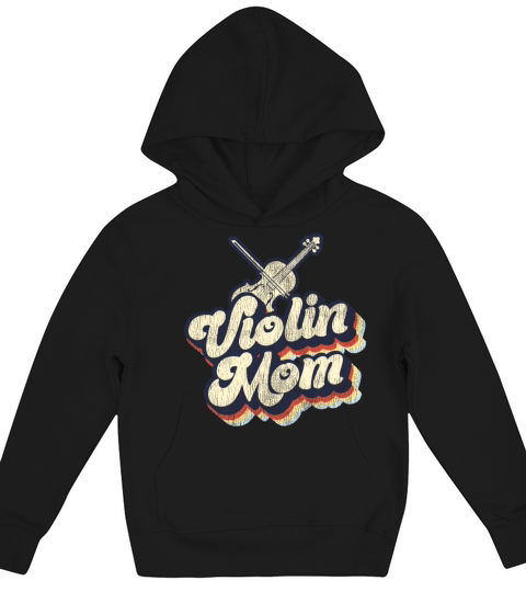 Violin Violinist Mom Retro Vintage Kids Hoodie