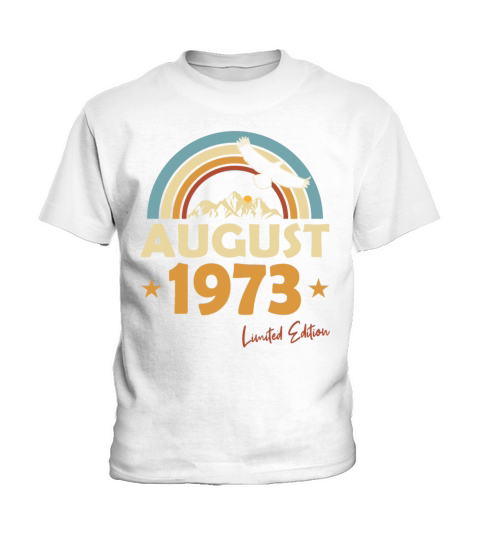 50th birthday vintage august 1973 limited edition Kids T-Shirt