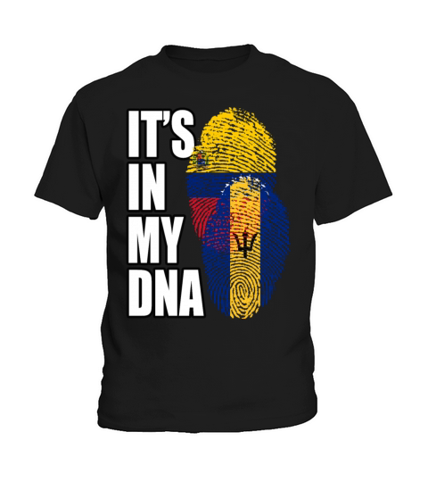 Barbadian And Venezuelan Mix Heritage DNA Flag Kids T-Shirt