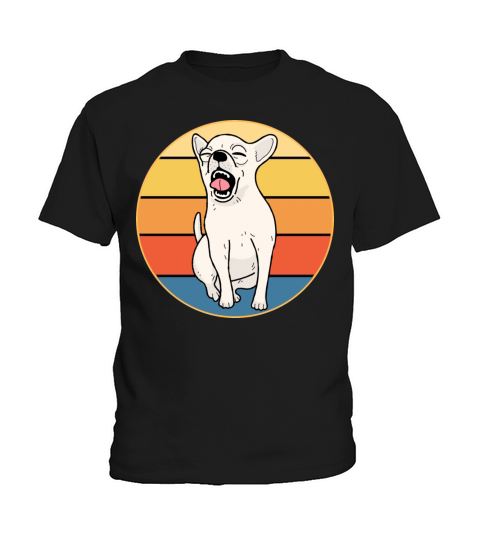 Cute Chihuahua Dog Breed Vintage Retro Sunset Kids T-Shirt