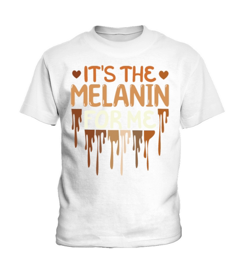 Dripping Colors Melanin Pride Black History Month Kids T-Shirt