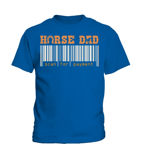 Horse Dad Scan For Payment Vintage Funny Horses Ri Kids T-Shirt