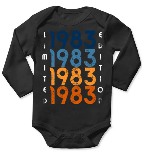 40 Years Vintage 1983 Retro 40th Birthday Long Sleeve Baby One-Piece
