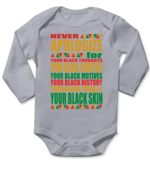 Black History and Juneteenth Powerful Black Roots Long Sleeve Baby One-Piece