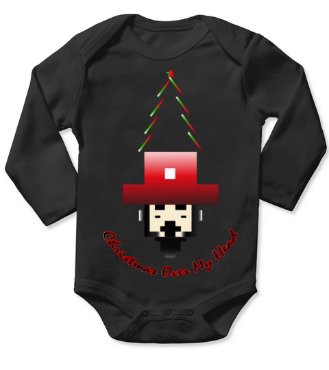 Christmas Over My Head Without Background Long Sleeve Baby One-Piece