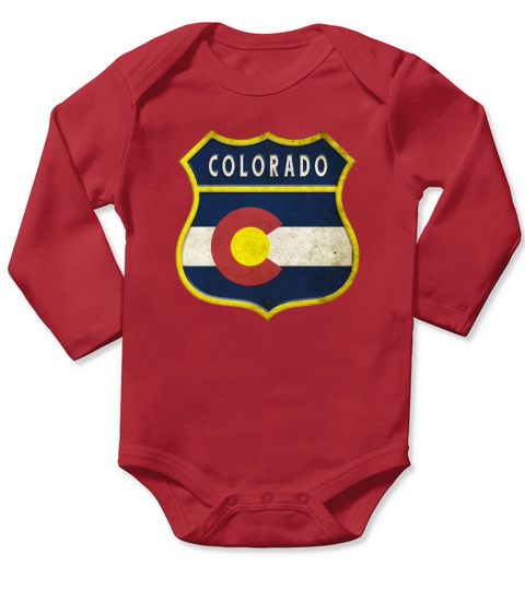 Colorado coat of arms design Long Sleeve Baby One-Piece