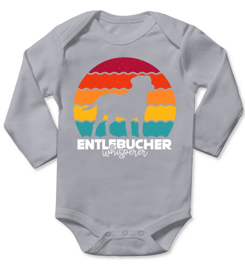 Entlebucher Mountain Dog Whisperer Retro Vintage Long Sleeve Baby One-Piece