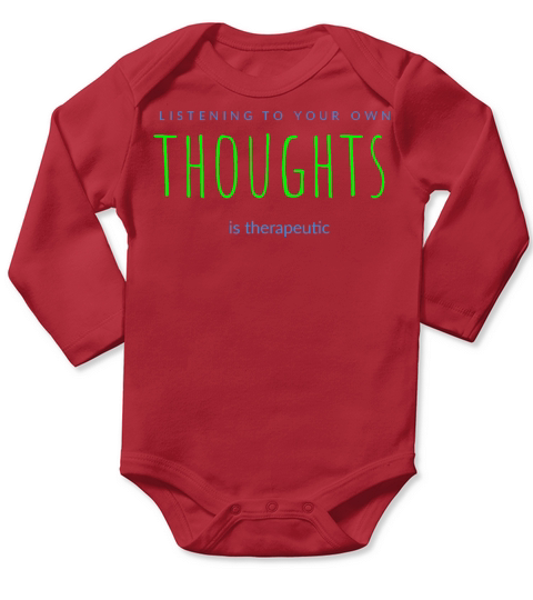 Listening to your own thoughts Long Sleeve Baby One-Piece