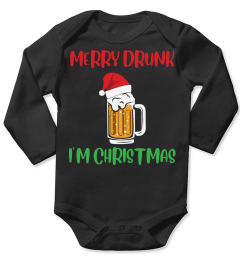Merry Drunk Im Christmas Long Sleeve Baby One-Piece