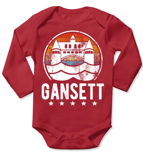Narragansett - Rhode Island Gansett Retro Vintage Long Sleeve Baby One-Piece