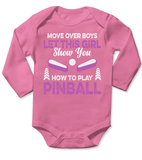 Pinball Machines Retro Vintage Arcade Game Lovers Long Sleeve Baby One-Piece