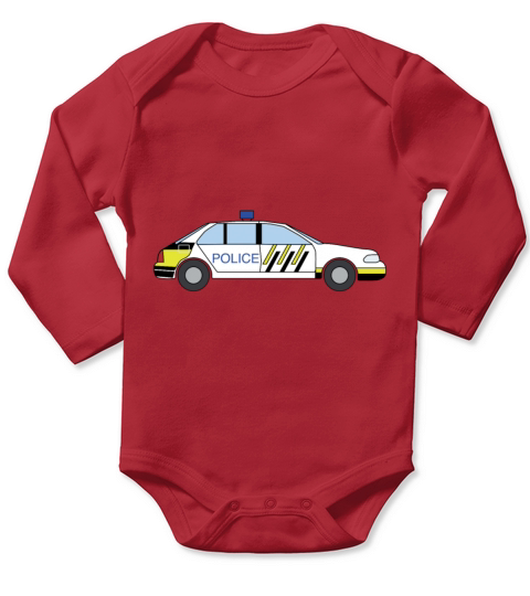 Police car vehicle Long Sleeve Baby One-Piece