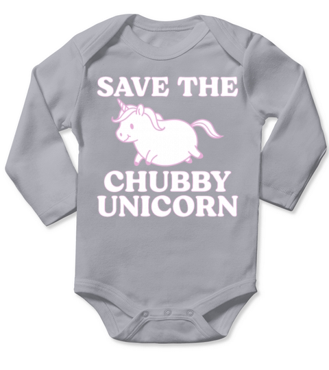 Save The Chubby Unicorns Tee Long Sleeve Baby One-Piece