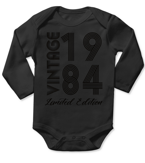 Vintage 1984 Vintage Birthday Retro Vintage Long Sleeve Baby One-Piece