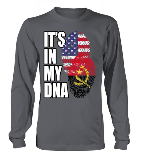 Angolan And American Mix Heritage DNA Flag Long sleeved Unisex