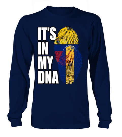 Barbadian And Venezuelan Mix Heritage DNA Flag Long sleeved Unisex