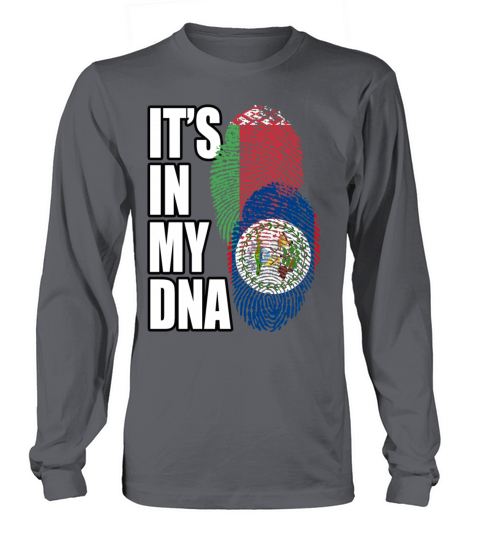 Belizean And Belarusian Mix Heritage DNA Flag Long sleeved Unisex