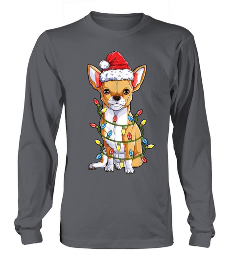 Chihuahua Santa Christmas Tree Lights Xmas Boys Do Long sleeved Unisex