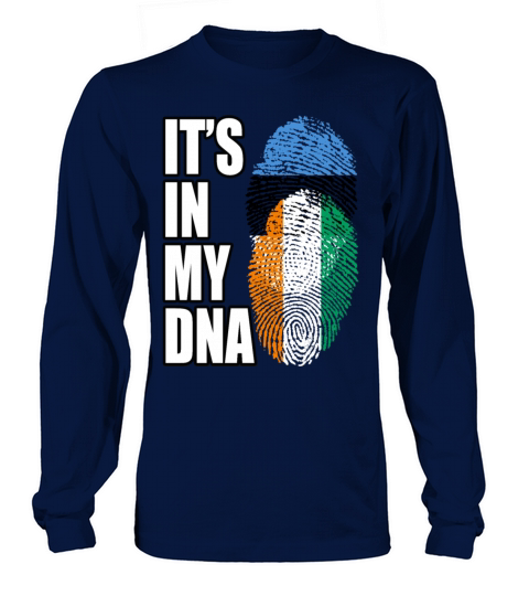 Estonian And Ivorian Mix Heritage DNA Flag Long sleeved Unisex
