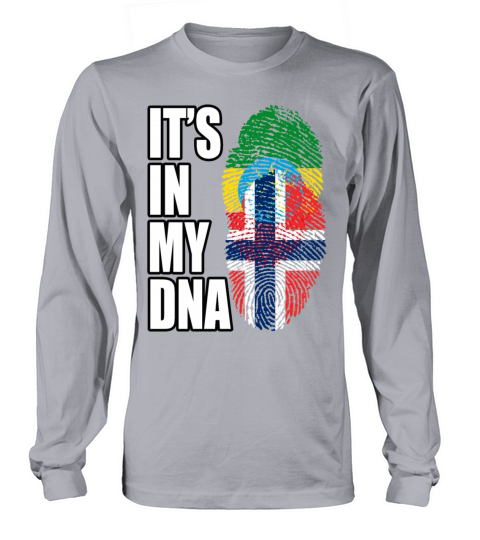 Ethiopian And Norwegian Mix Heritage DNA Flag Long sleeved Unisex