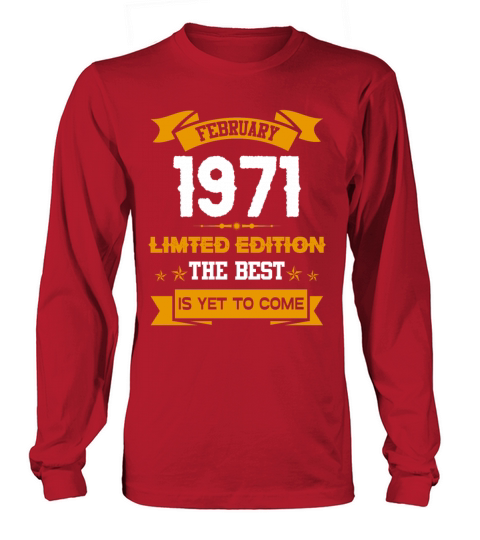 February 1971 Birthday Surprise Long sleeved Unisex