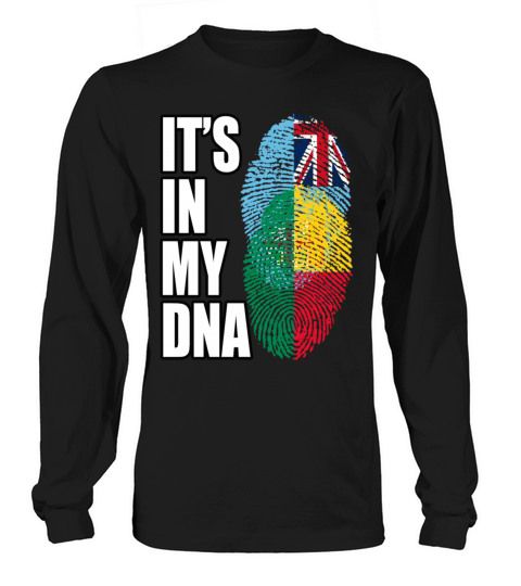 Fijian And Benin Mix Heritage DNA Flag Long sleeved Unisex