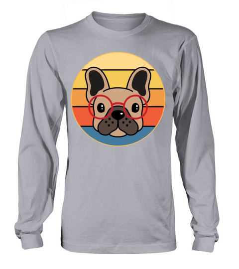 French Bulldog Dog Breed Vintage Retro Sunset Long sleeved Unisex
