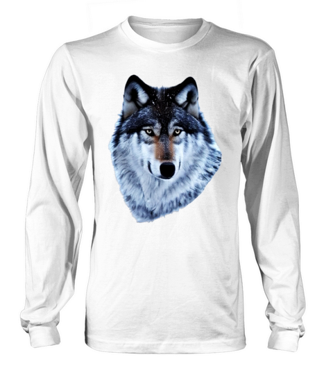 Wolf artwork design predator face imprint Long sleeved Unisex