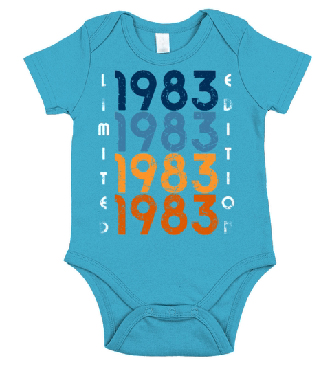 40 Years Vintage 1983 Retro 40th Birthday Short Sleeve Baby One-Piece