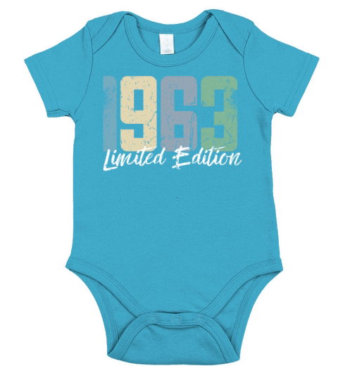 60 Years Vintage 1963 Retro 60th Birthday Short Sleeve Baby One-Piece