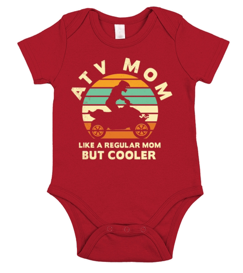 all terrain vehicles funny MOM retro sunset art mi Short Sleeve Baby One-Piece
